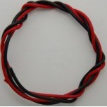 18" Black and Red 18 Gauge Wire