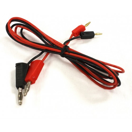 Black Red 4mm Stack Safety Banana Plug Multimeter Connector Set of 2 