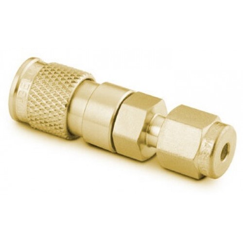brass miniature quick connect body  0 05 cv  1  8 in  swagelok tube fitting
