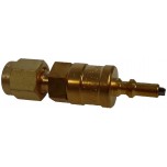 Brass Miniature Quick Connect Stem with Valve, 0.05 Cv, 1/8 in. Swagelok Tube Fitting